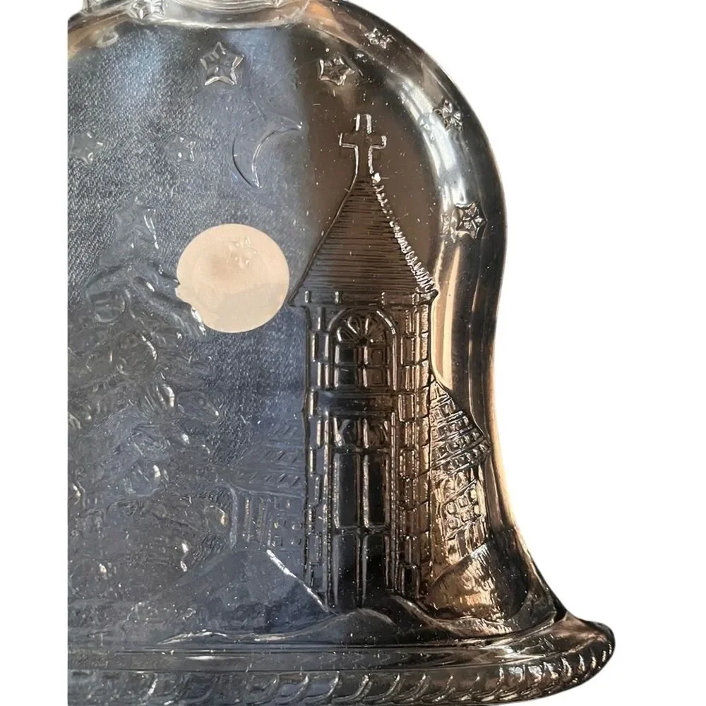 Celebration Crystal Clear industries 7” Bell of Christmas Crystal plate